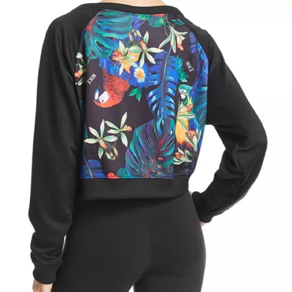 Nike Black Sweatshirt with Tropical Print - Picture 8 of 8